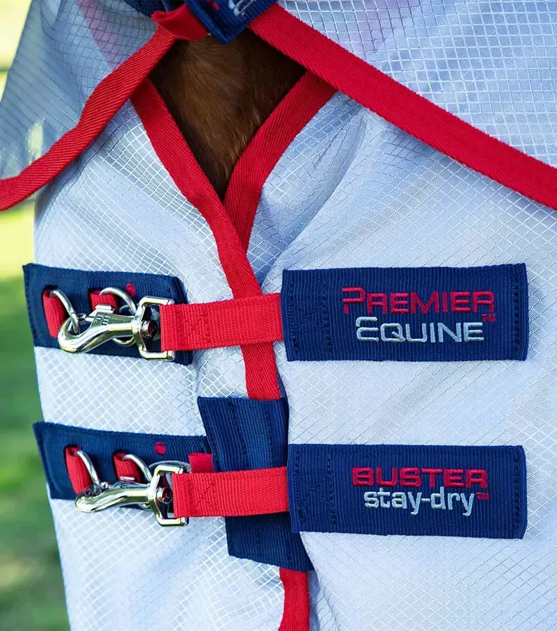Premier Equine Buster Stay-Dry Super Lite Fly Rug With Surcingles - Navy-1