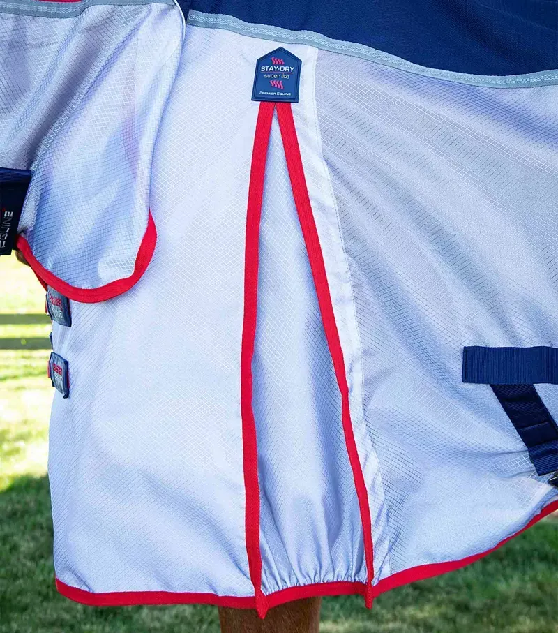 Premier Equine Buster Stay-Dry Super Lite Fly Rug With Surcingles - Navy-2