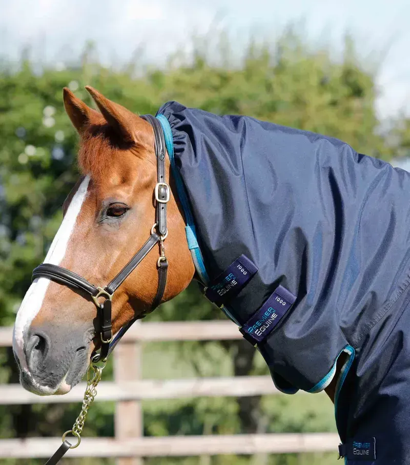 Premier Equine Buster Storm 100g Combo Turnout Rug With Snug-Fit Neck - Navy-1