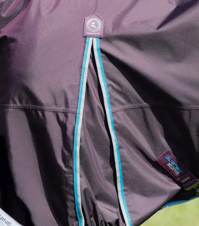 Premier Equine Buster Storm 100g Combo Turnout Rug With Snug-Fit Neck - Purple-3
