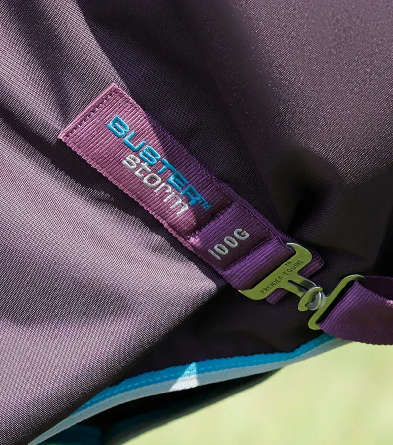 Premier Equine Buster Storm 100g Combo Turnout Rug With Snug-Fit Neck - Purple-4