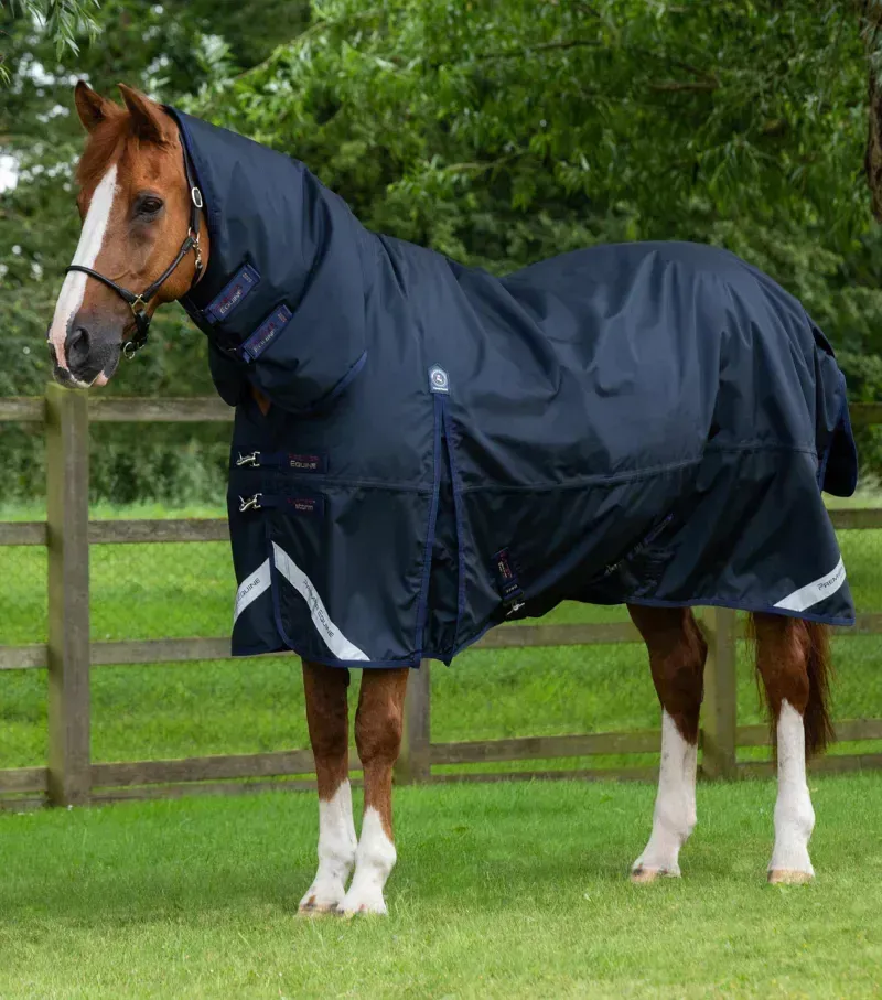 Premier Equine Buster Storm 220g Combo Turnout Rug With Classic Neck - Navy