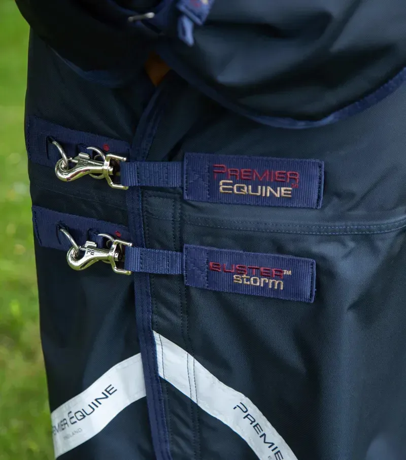Premier Equine Buster Storm 220g Combo Turnout Rug With Classic Neck - Navy-2