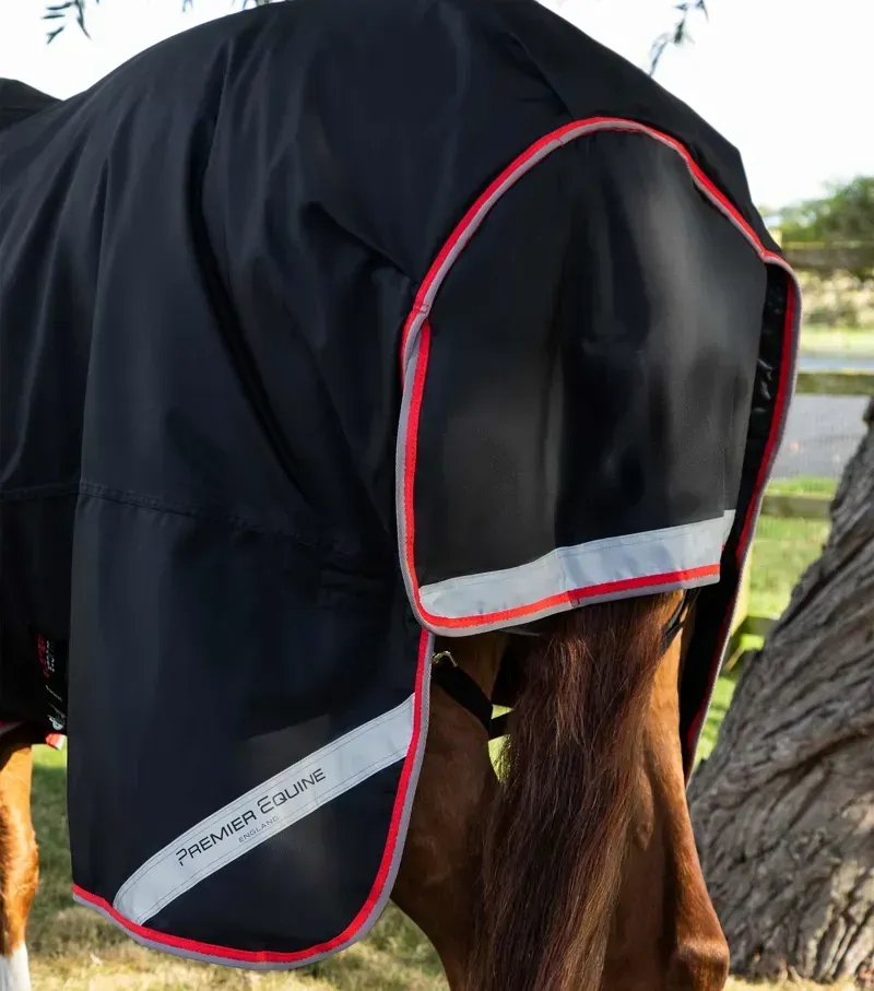 Premier Equine Buster Storm 400g Combo Turnout Rug With Snug-Fit Neck - Black-4