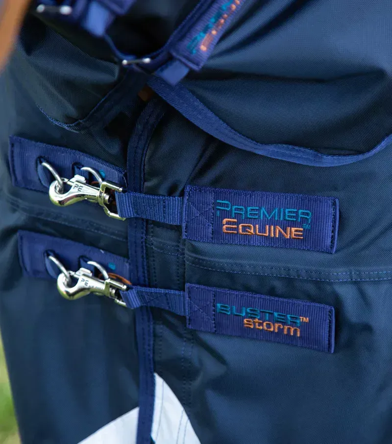 Premier Equine Buster Storm 420g Combo Turnout Rug With Classic Neck - Navy-2
