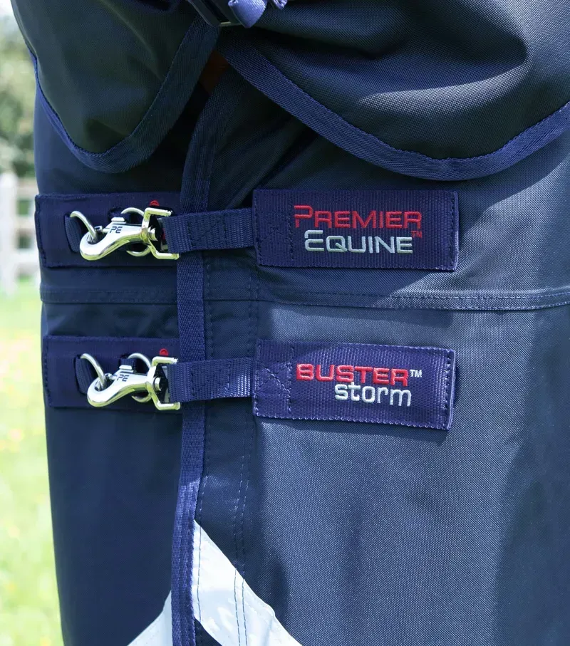Premier Equine Buster Storm 90g Combo Turnout Rug With Classic Neck - Navy-2