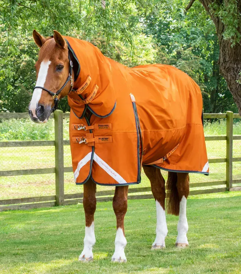 Premier Equine Buster Storm 400g Combo Turnout Rug With Classic Neck - Burnt Orange