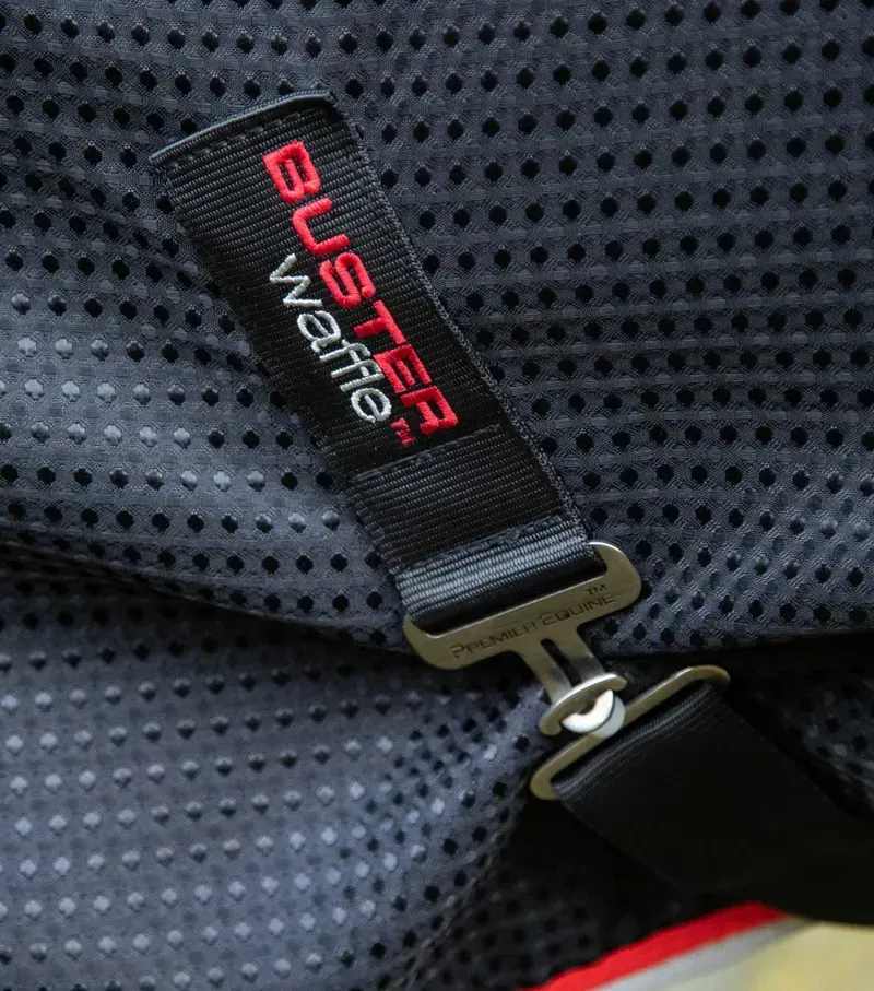 Premier Equine Buster Waffle Horse Cooler Rug - Black-3