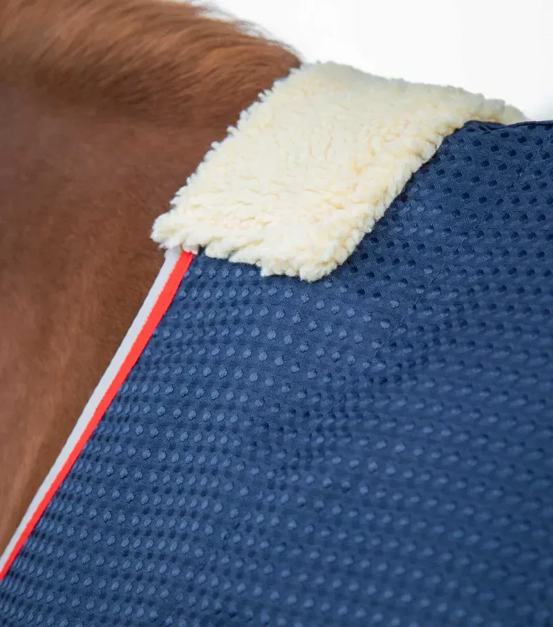 Premier Equine Buster Waffle Horse Cooler Rug - Navy-2