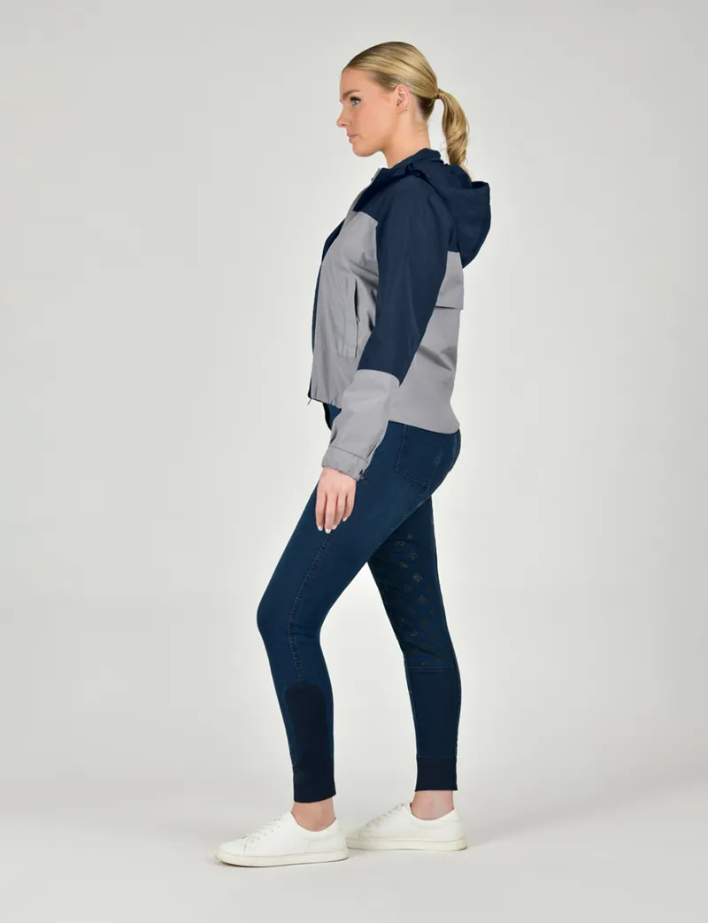 Dublin Crissy Colourblock Waterproof Jacket - Gull/Navy Academy-1