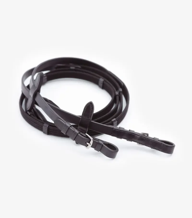 Premier Equine 3/4 Caloveto Web Reins - Brown-1