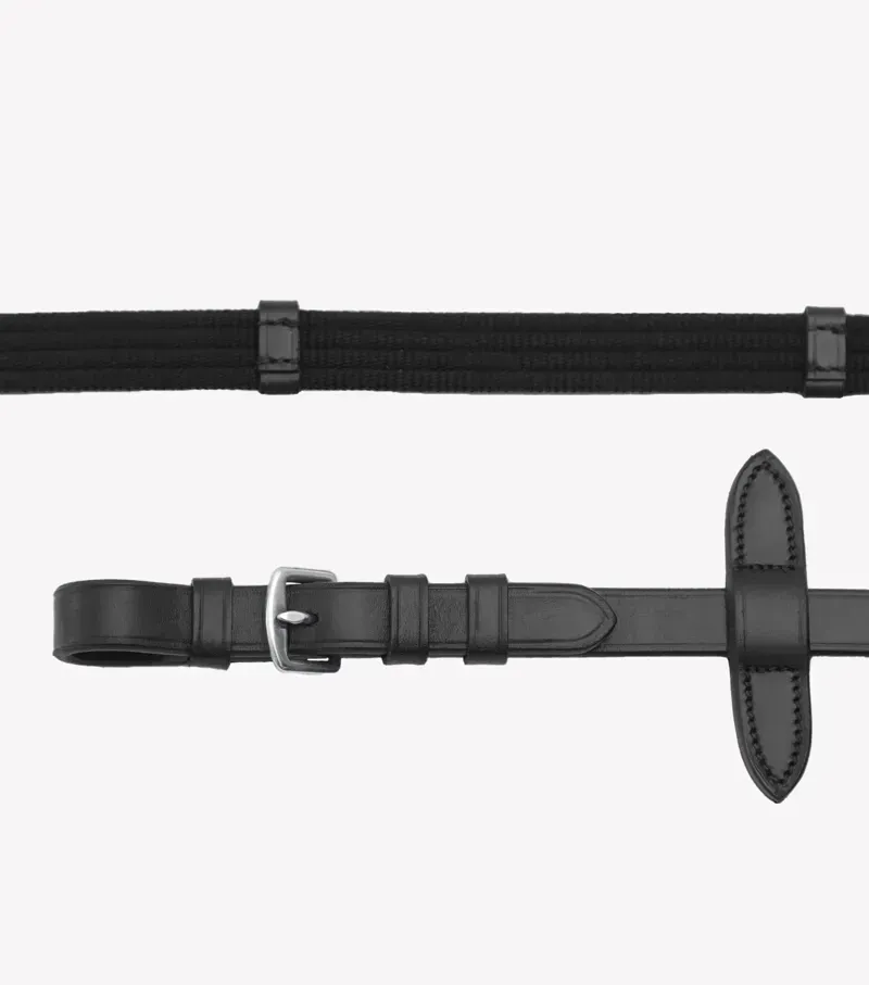 Premier Equine 3/4 Caloveto Web Reins - Black-5