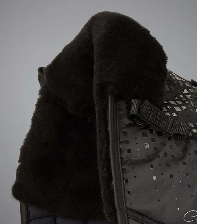 Premier Equine Capella Close Contact Merino Wool Dressage Square - Black/Black-2