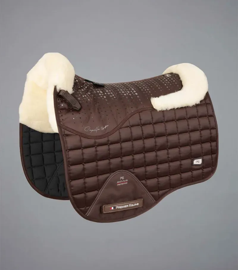 Premier Equine Capella Close Contact Merino Wool Dressage Square - Brown/Natural