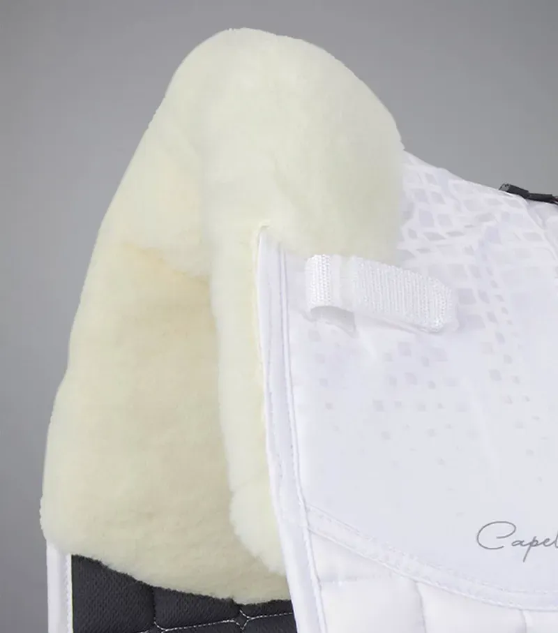 Premier Equine Capella Close Contact Merino Wool Dressage Square - White/Natural-1
