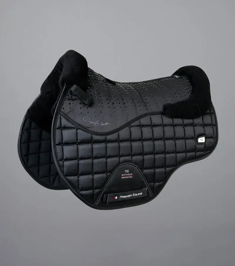 Premier Equine Capella Close Contact Merino Wool GP/Jump Square - Black/Black