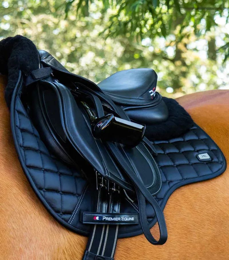 Premier Equine Capella Close Contact Merino Wool GP/Jump Square - Black/Black-1