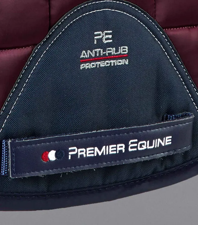 Premier Equine Capella Close Contact Merino Wool GP/Jump Square - Wine/Navy-5