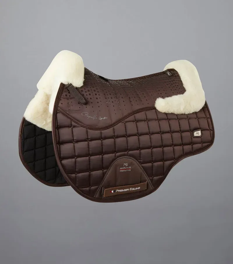 Premier Equine Capella Close Contact Merino Wool GP/Jump Square - Brown/Natural