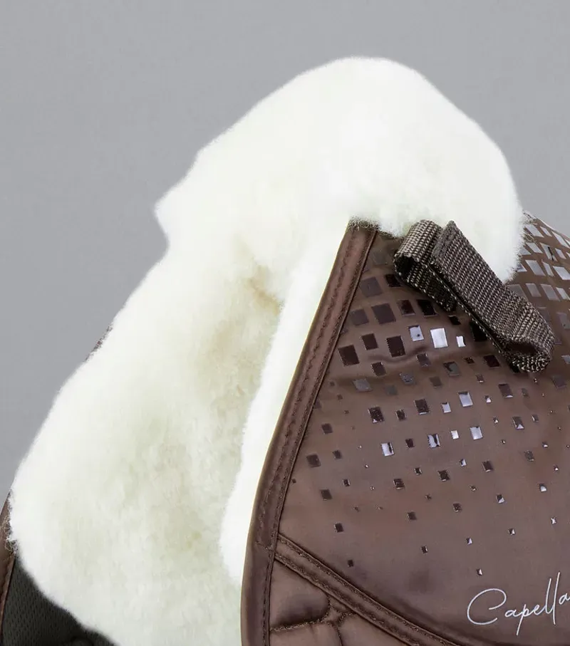 Premier Equine Capella Close Contact Merino Wool GP/Jump Square - Brown/Natural-2