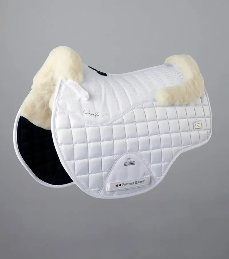 Premier Equine Capella Close Contact Merino Wool GP/Jump Square - White/Natural
