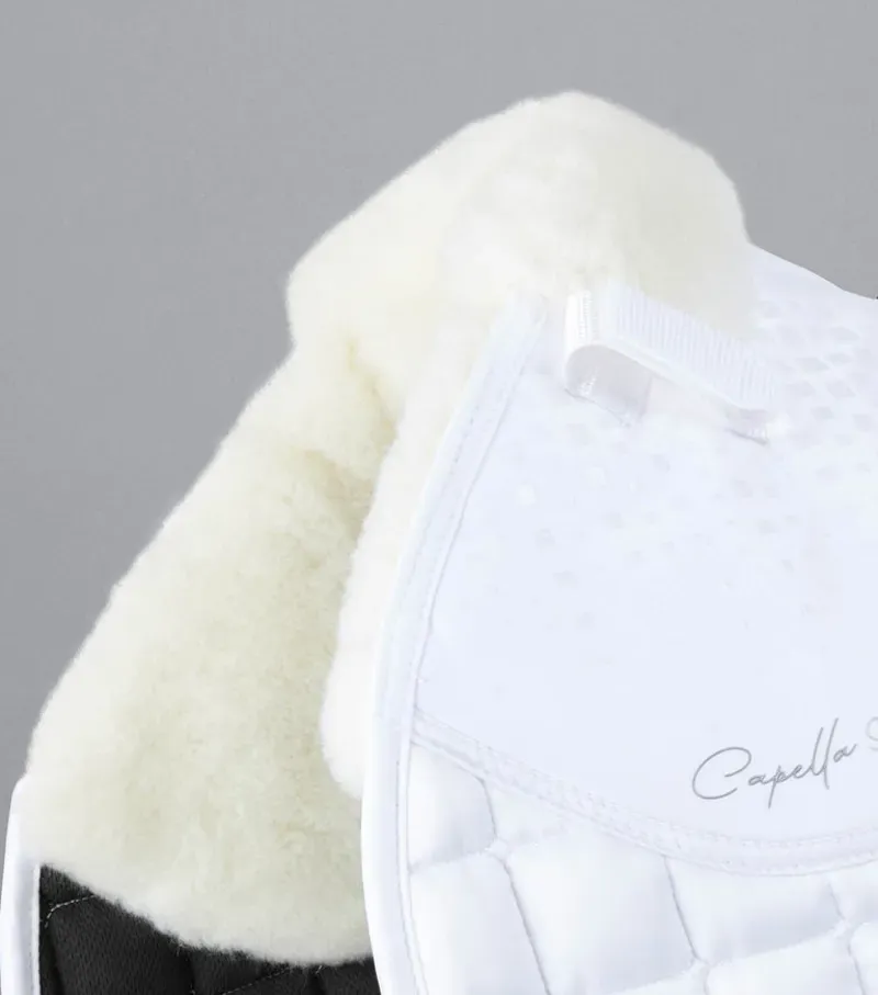 Premier Equine Capella Close Contact Merino Wool GP/Jump Square - White/Natural-2