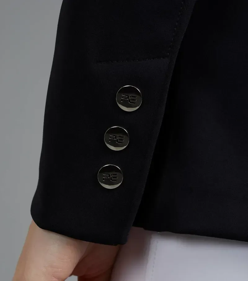 Premier Equine Ladies Capriole Short Tail Dressage Jacket - Black-4