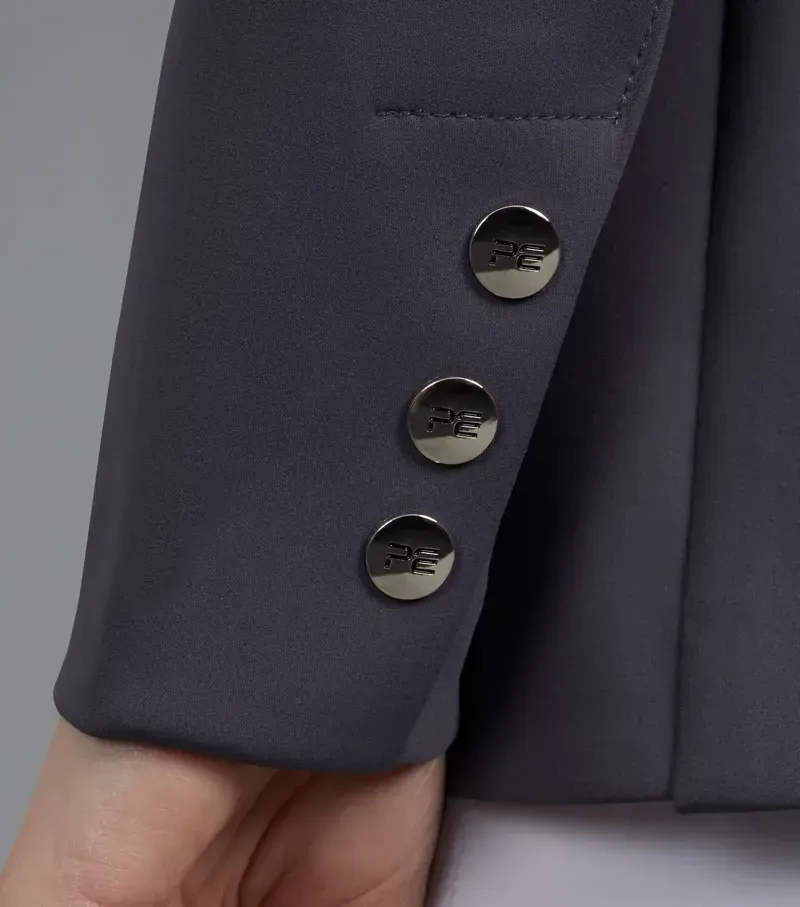 Premier Equine Ladies Capriole Short Tail Dressage Jacket - Grey-4