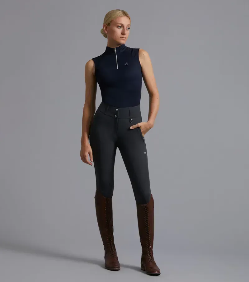 Premier Equine Ladies Carapello Full Seat Gel Riding Breeches - Anthracite