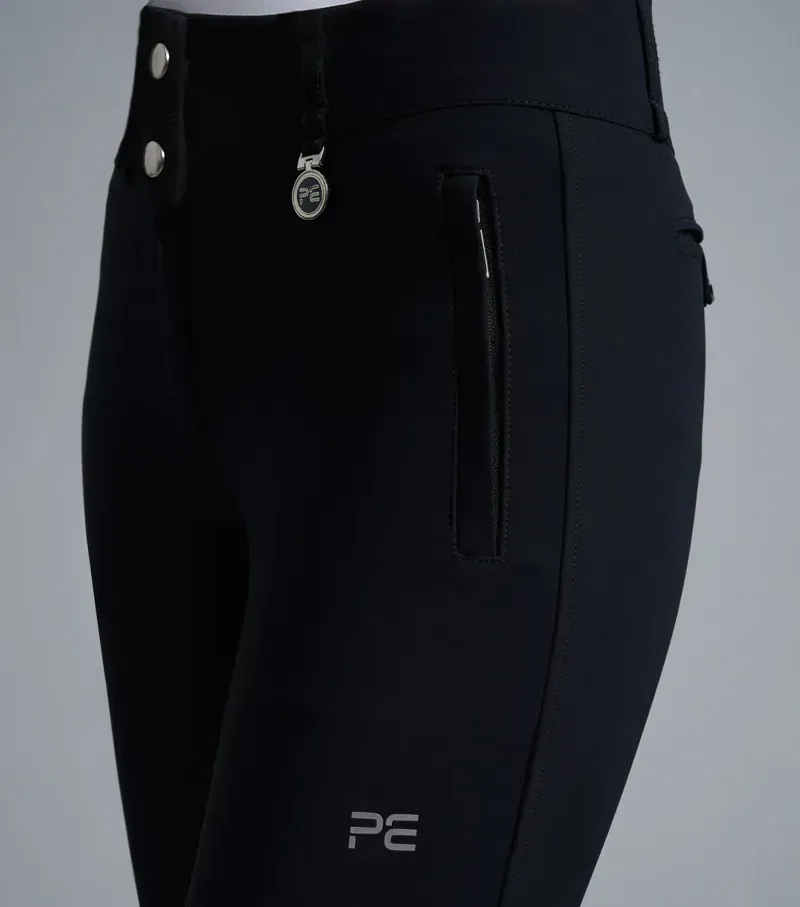 Premier Equine Ladies Carapello Full Seat Gel Riding Breeches - Black-3