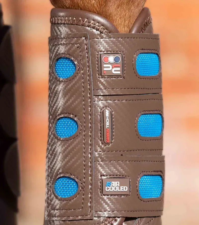 Premier Equine Carbon Tech Air Cooled Eventing Boots - Brown-3