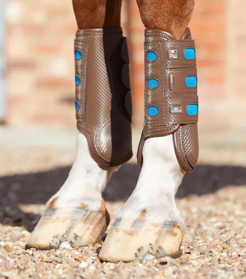 Premier Equine Carbon Tech Air Cooled Eventing Boots - Brown
