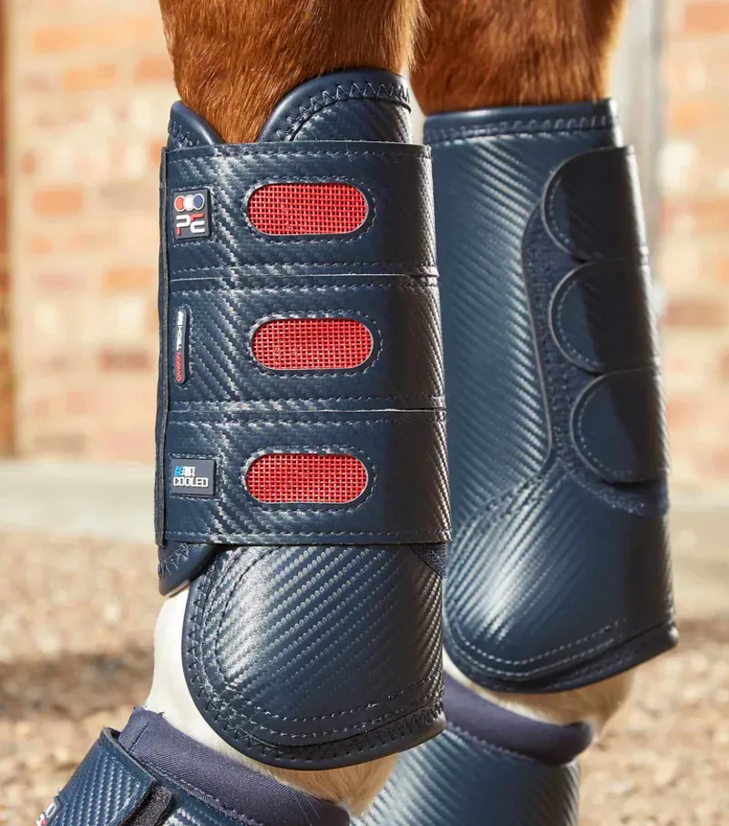 Premier Equine Carbon Tech Air Cooled Eventing Boots - Navy-2