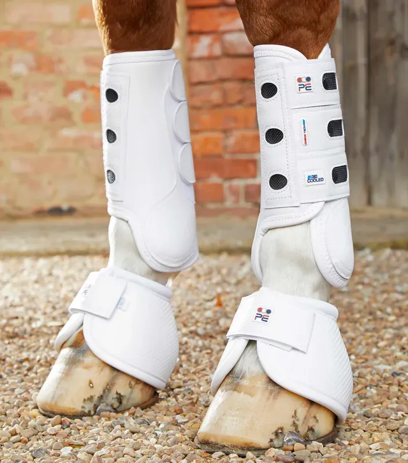 Premier Equine Carbon Tech Air Cooled Eventing Boots - White