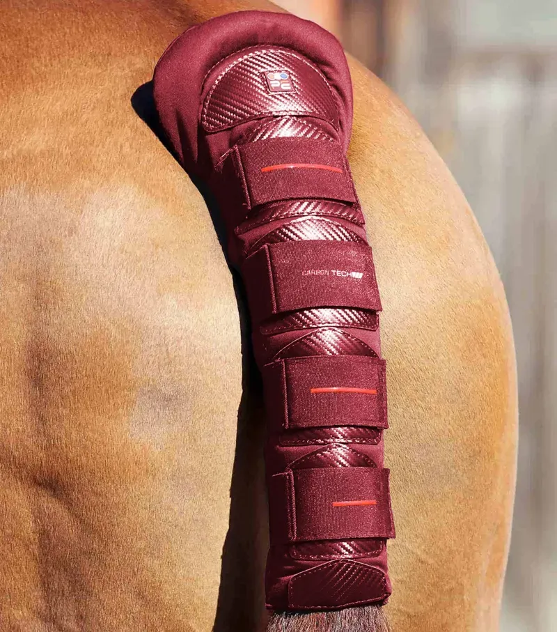 Premier Equine Carbon Tech Anti-Slip Tail Guard - Burgundy -3