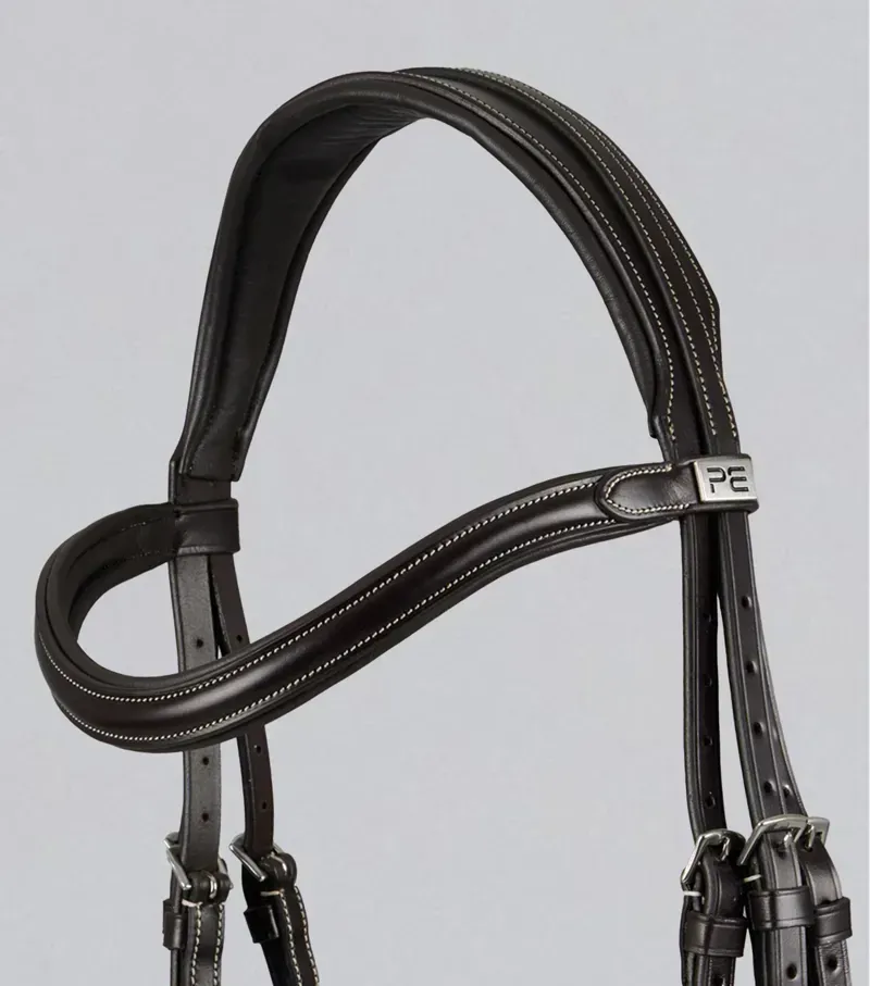 Premier Equine Cassano Snaffle Bridle - Brown-2