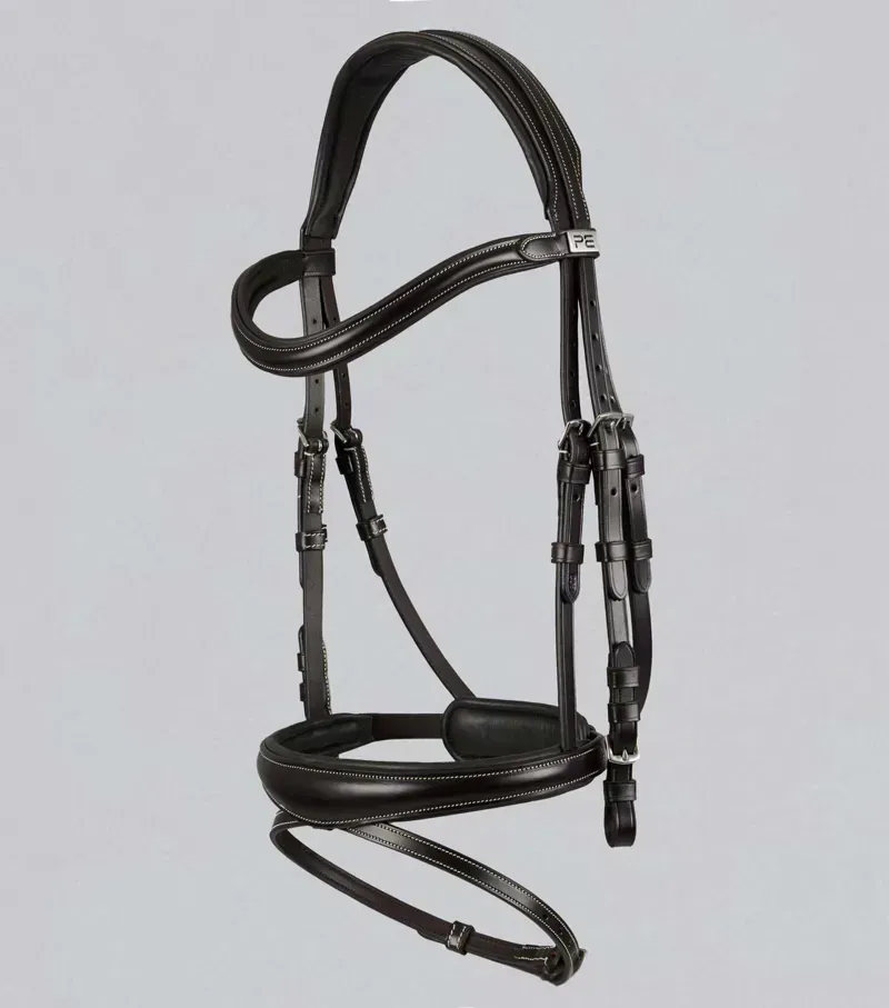 Premier Equine Cassano Snaffle Bridle - Brown-4