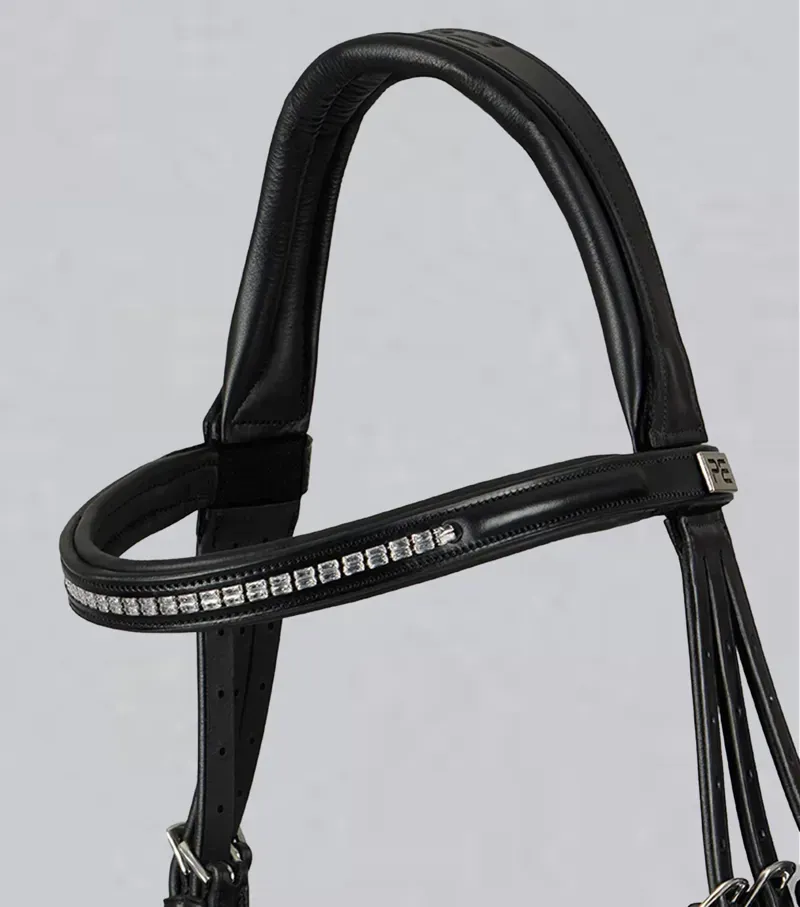 Premier Equine Castello Anatomical Bridle - Black-2