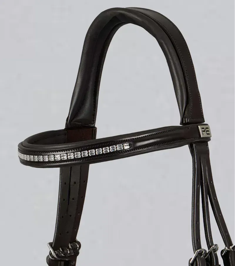 Premier Equine Castello Anatomical Bridle - Brown-2