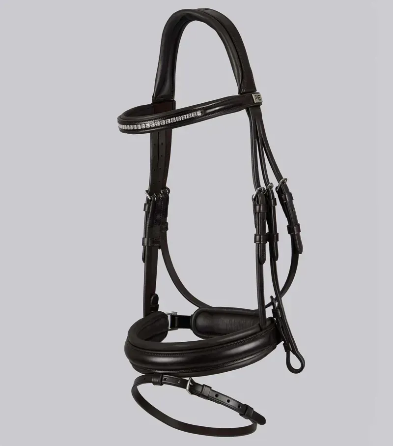 Premier Equine Castello Anatomical Bridle - Brown-4
