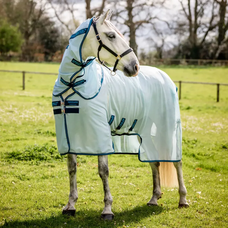 Horseware Amigo Bug Buster Fly Rug - Azure Blue/Navy/Electric Blue
