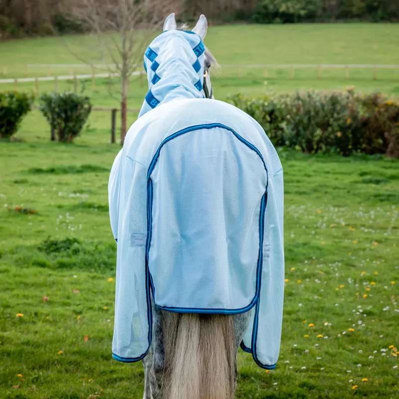 Horseware Amigo Bug Buster Fly Rug - Azure Blue/Navy/Electric Blue-5