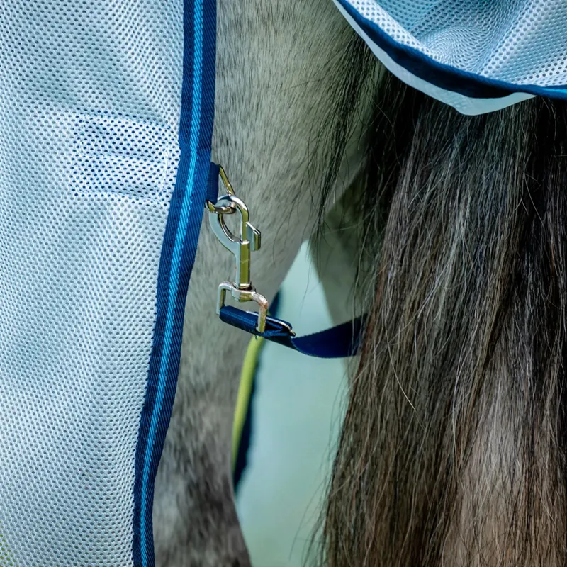 Horseware Amigo Bug Buster Fly Rug - Azure Blue/Navy/Electric Blue-6