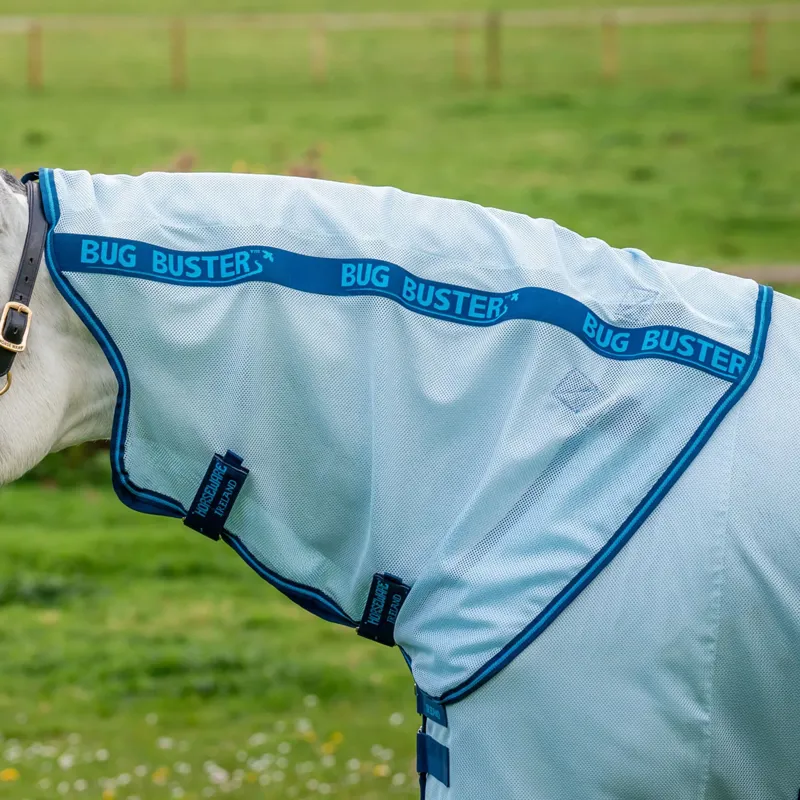 Horseware Amigo Bug Buster Fly Rug - Azure Blue/Navy/Electric Blue-2