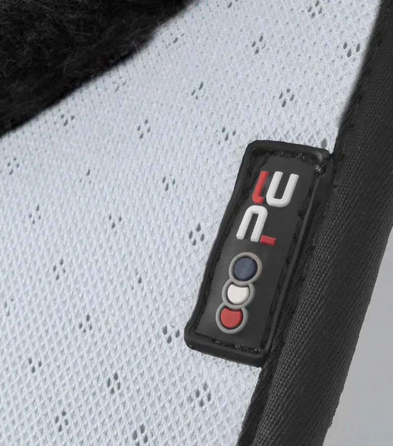 Premier Equine Close Contact Airtechnology Shockproof Wool Dressage Square - White/Black-1