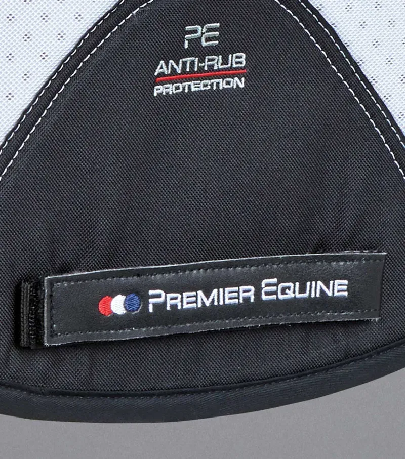 Premier Equine Close Contact Airtechnology Shockproof Wool Dressage Square - White/Black-4