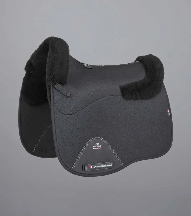 Premier Equine Close Contact Airtechnology Shockproof Wool Dressage Square - Black/Black