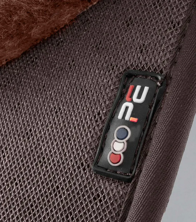 Premier Equine Close Contact Airtechnology Shockproof Wool Dressage Square - Brown/Brown-1