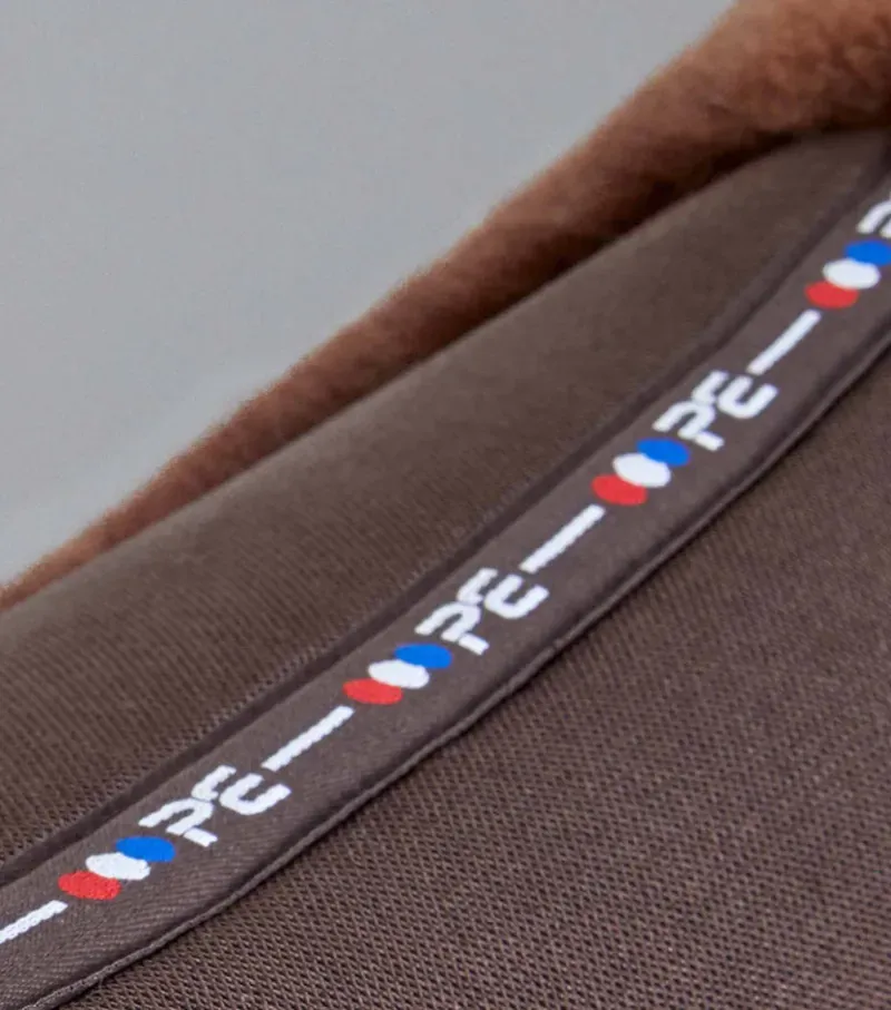 Premier Equine Close Contact Airtechnology Shockproof Wool Dressage Square - Brown/Brown-5