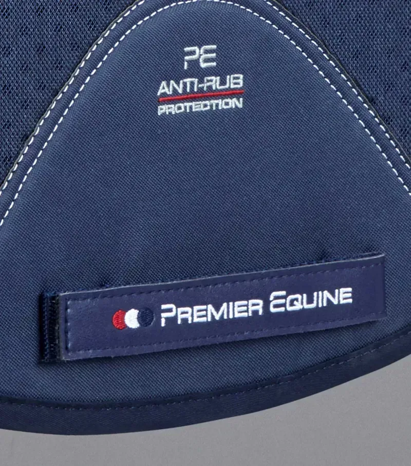 Premier Equine Close Contact Airtechnology Shockproof Wool Dressage Square - Navy/Grey-4